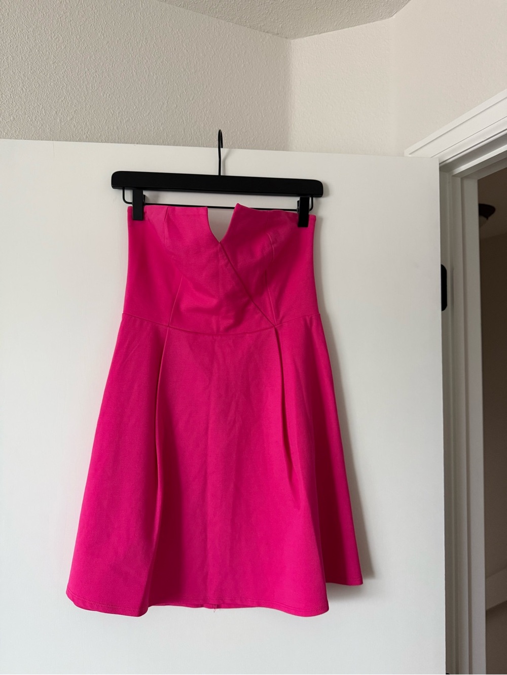 Fit-and-Flare Fuchsia Dress